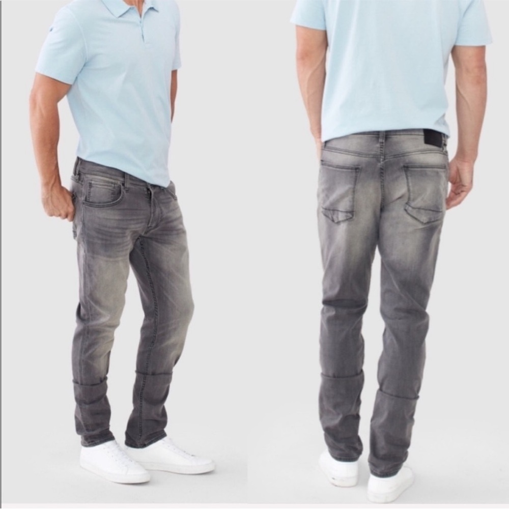 Hudson Blake Slim Straight Grey Jeans Men’s 30x34